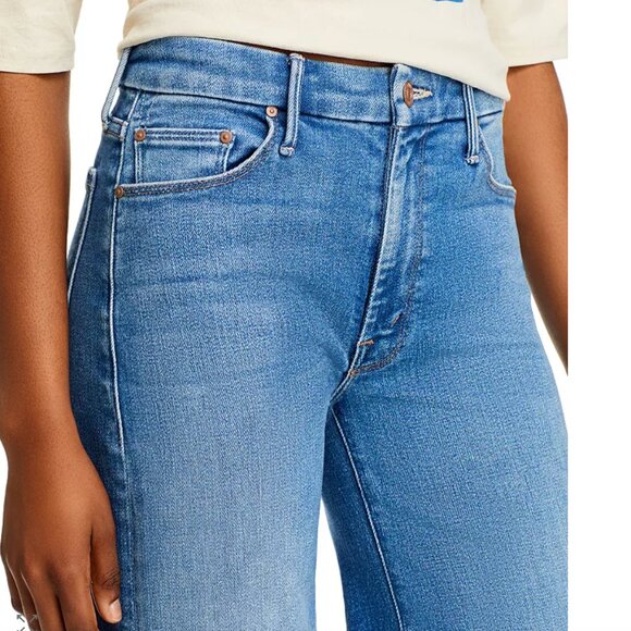 MOTHER The Roller High Rise Wide Leg Jeans in Work Hard Play Hard |Size 33 - Picture 5 of 14